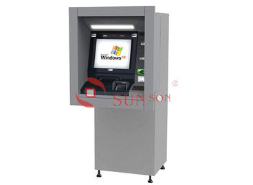 Финансовохозяйственная машина ATM киоска банка обслуживания собственной личности Маунта стены через стену