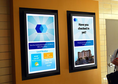 Сделайте крытый установленные стеной доски водостотьким Signage цифров в дюйме 1920 x 1080 авиапорта 55